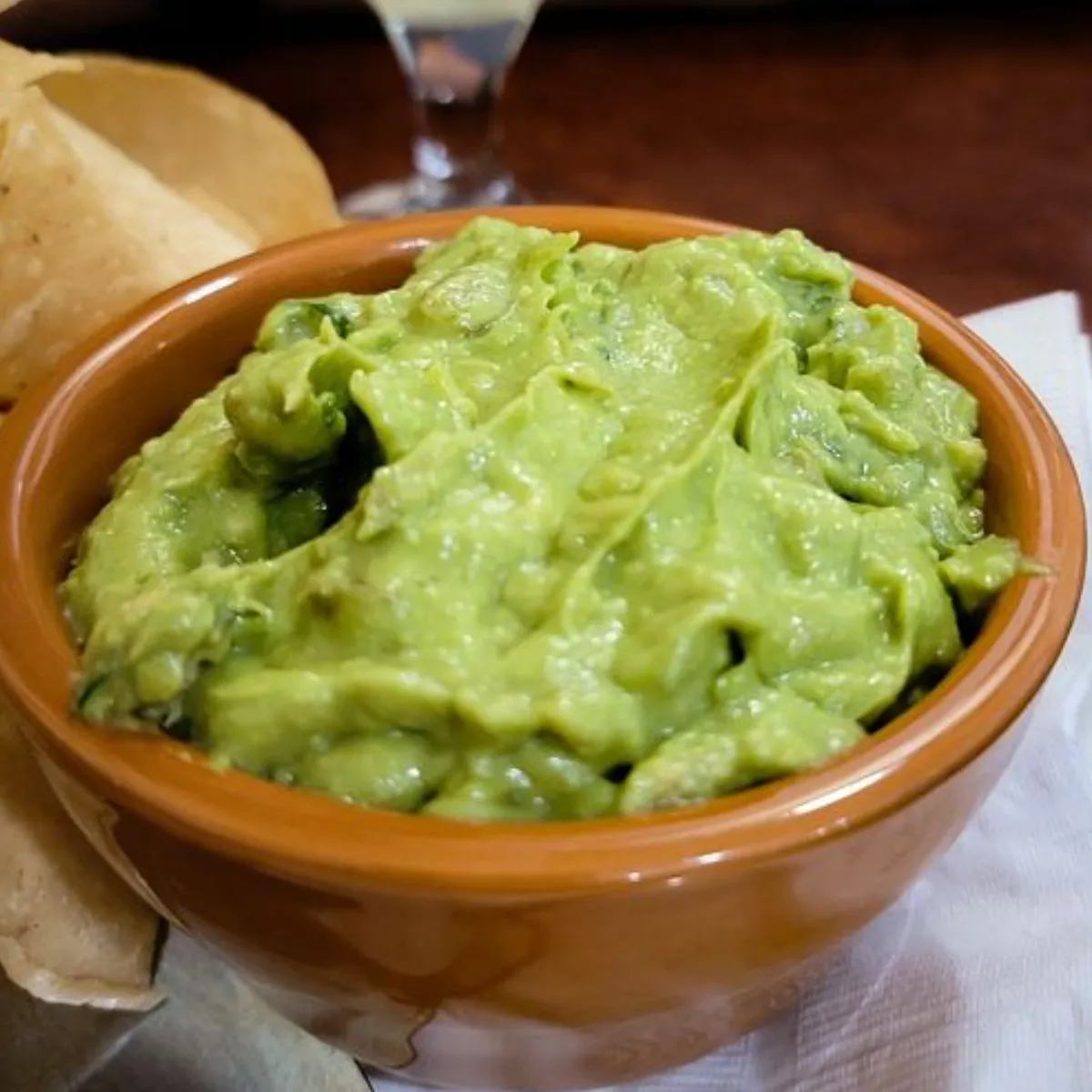 Fresh guacamole and chips